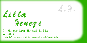 lilla henczi business card